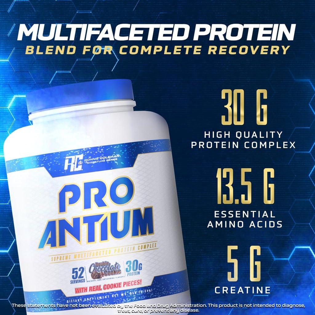 RONNIE COLEMAN Pro Antium 5lb/2.3Kg | 52 Serving | Cookies & Creame | 30g Protein | Muscle Builder | Free Delivery | Product Expiry - 28/2/2026