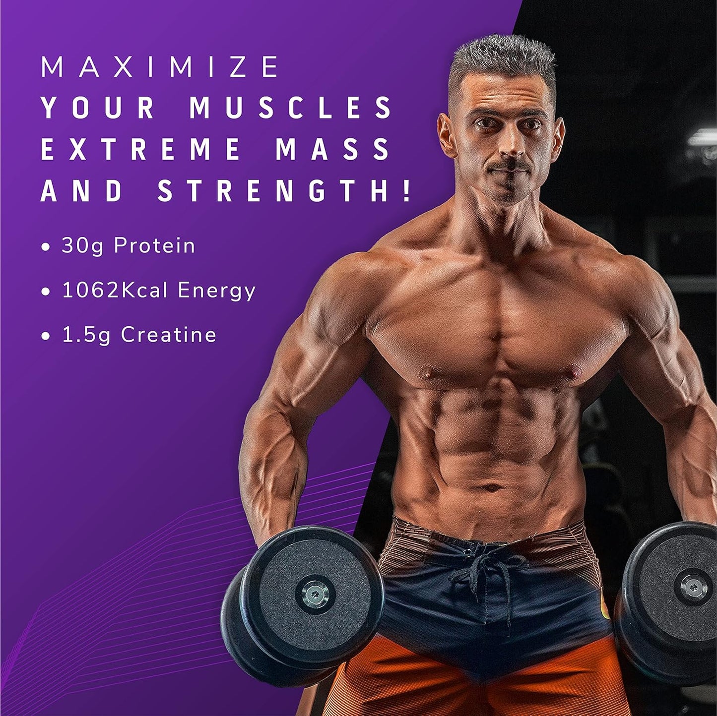 MuscleTech Veg Mass Gainer-Triple Chocolate Browmnie 3Kg - MassTech Extreme 2000 High Protein Food For Weight Gainer (30g Protein, 1062 Kcal,1.5g Creatine & Added Vitamin,Minerals) | Product Expiry - Dec/2026