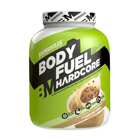 Bigmuscles Nutrition Body Fuel Hardcore Chocolate Malt 3 Kg| Lean Muscle Mass Gainer | Complex Carbohydrates, | 724 Calories | Boosts Metabolism | Product Expiry - Sep 2026