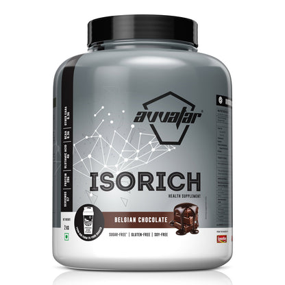 AVVATAR WHEY ISORICH PROTEIN | 2Kg | Belgium Chocolate Flavour | 28g Protein | 57 Servings | Isolate | Product Expiry - 21/01/27