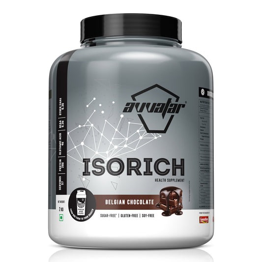 AVVATAR WHEY ISORICH PROTEIN | 2Kg | Belgium Chocolate Flavour | 28g Protein | 57 Servings | Isolate | Product Expiry - 21/01/27