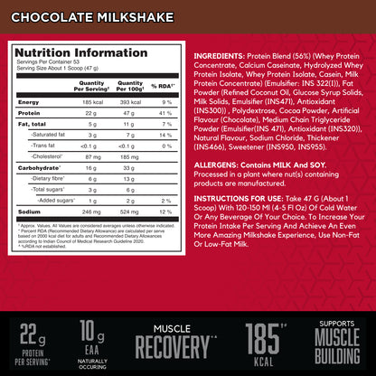 BSN Syntha-6 Protein Powder - 2.5 Kg (5.5 Lb), Chocolate Milkshake | Product Expiry - May 2026