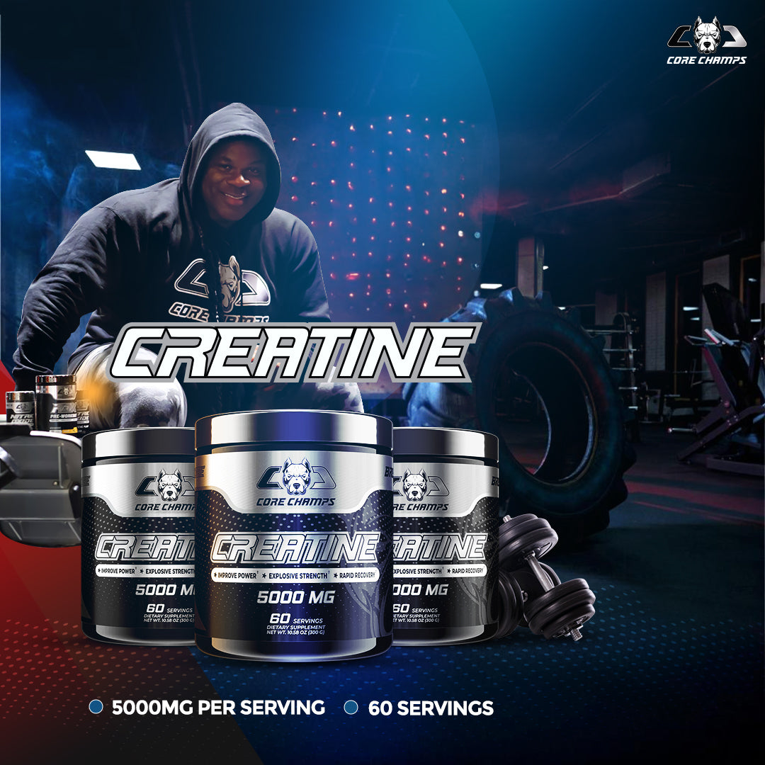 Core Champs Creatine 5000mg 300GM/60serv | Explosive Strength & Rapid Recovery | Free Delivery | Product Expiry - Dec/2025