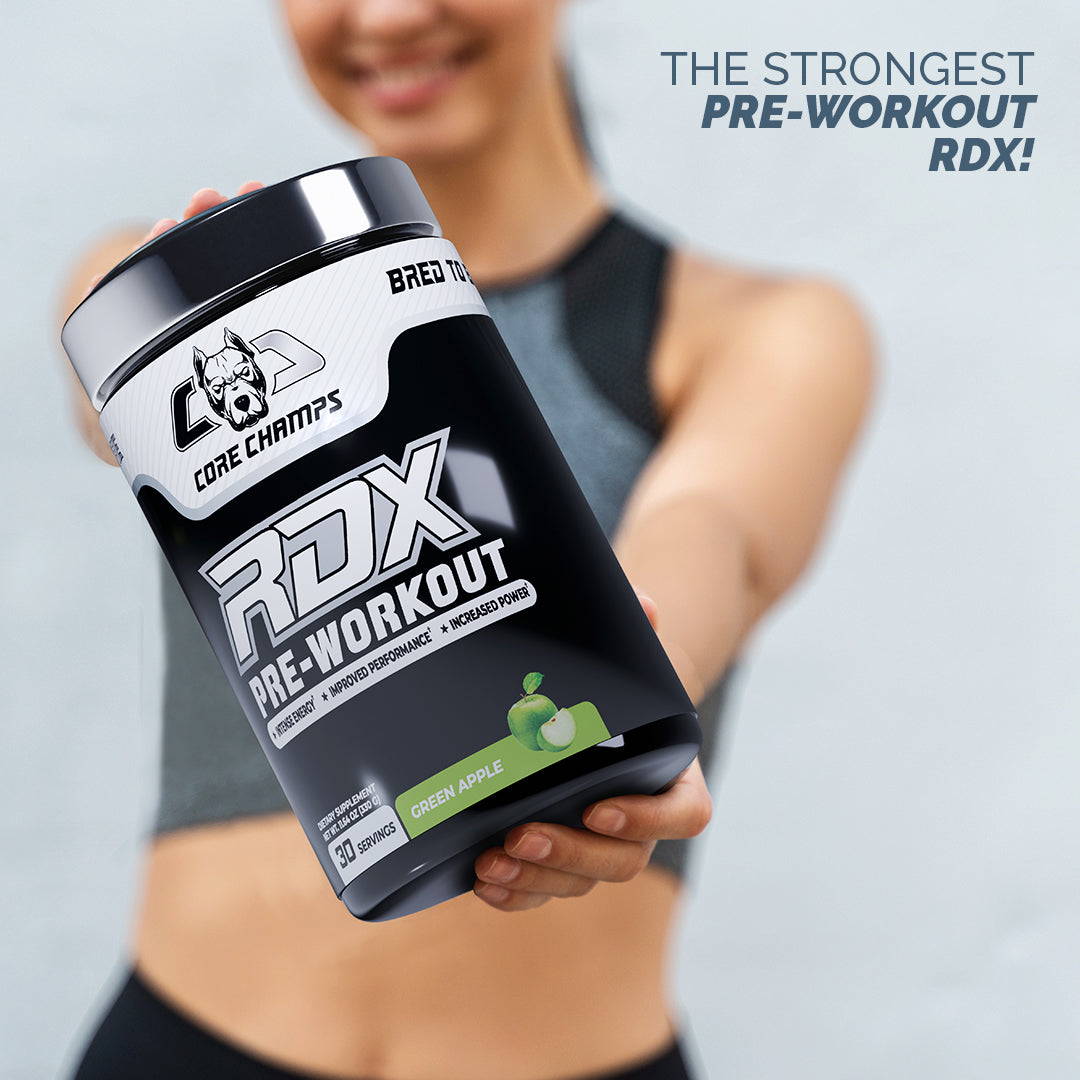 Core Champ RDX Pre-Workout Blue Raspberry 420Gm | 400mg Caffeine | 3000mg Beta-Alanine & L-Citrulline | Free Delivery | Product Expiry - Mar/2026 |