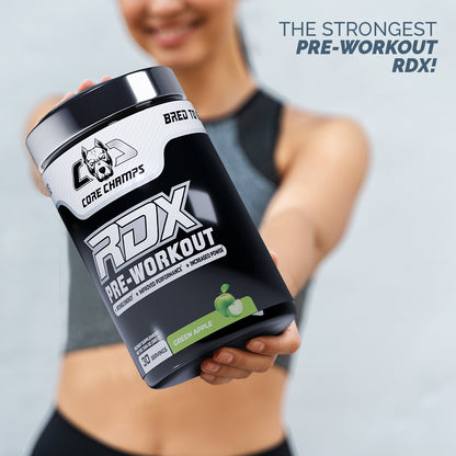 Core Champ RDX Pre-Workout Blue Raspberry 420Gm | 400mg Caffeine | 3000mg Beta-Alanine & L-Citrulline | Free Delivery | Product Expiry - Mar/2026 |