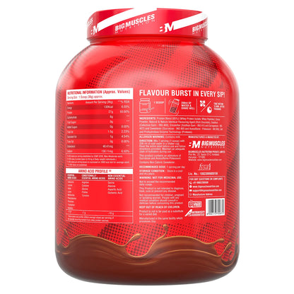 Bigmuscles Nutrition Nitric Whey Rich Chocolate 2Kg | 27g Isolate Whey Protein | ProHydrolase Enzyme Tech. for Faster Absorption & Lean Muscle Growth | Free Delivery | Product Expiry - 31/06/26