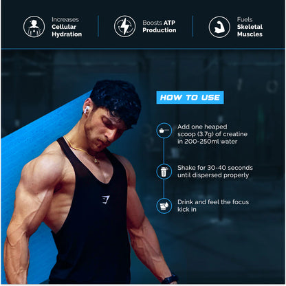 Wellcore - Pure Micronised Creatine Monohydrate (307g, 83 Servings) | Lab Tested | Tropical Tango | Product Expiry - 17/01/2026 | India Free Delivery