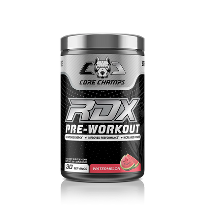 Core Champ RDX Pre-Workout Watermelon 420Gm | 400mg Caffeine | 3000mg Beta-Alanine & L-Citrulline | Free Delivery | Product Expiry - Mar/2026