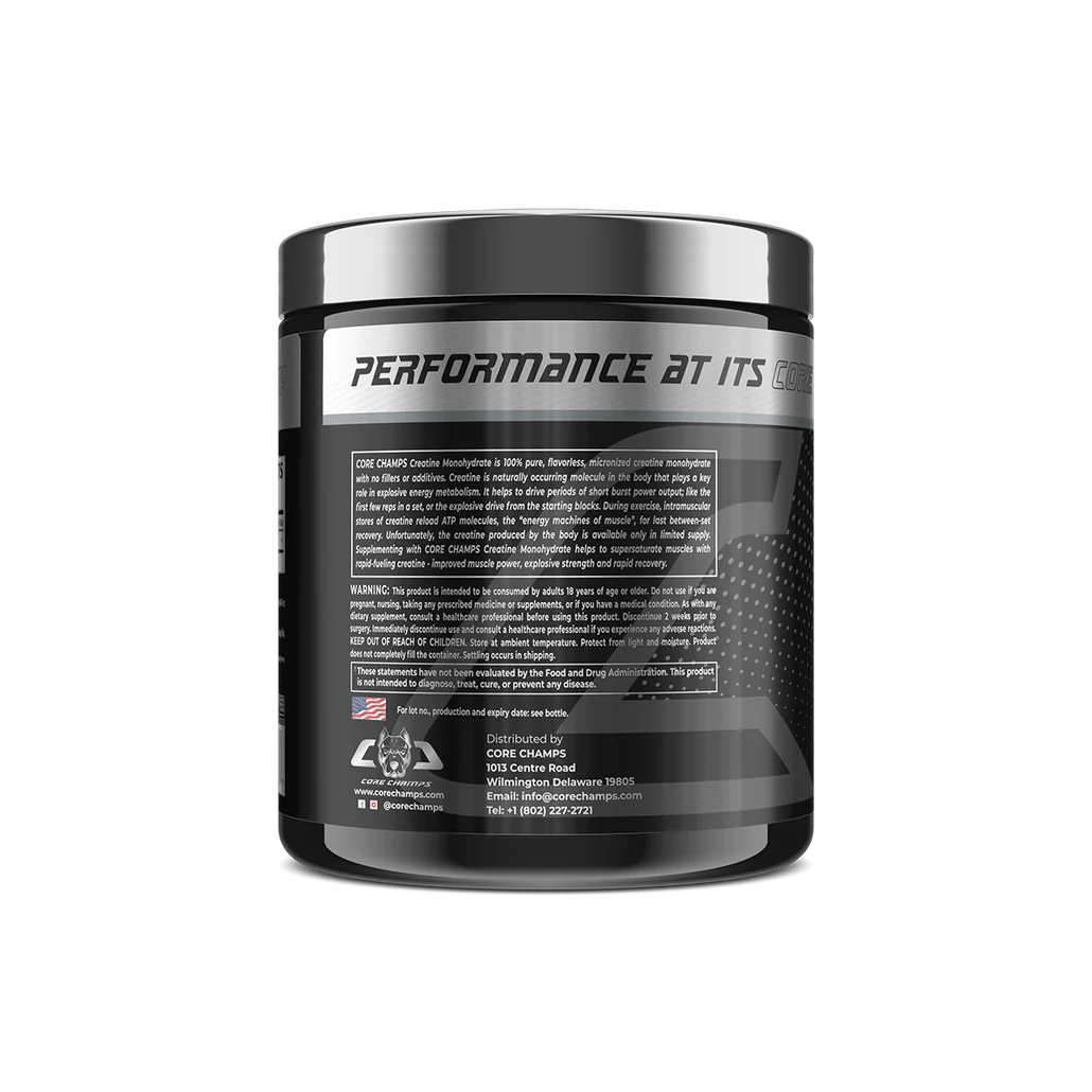 Core Champs Creatine 5000mg 300GM/60serv | Explosive Strength & Rapid Recovery | Free Delivery | Product Expiry - Dec/2025