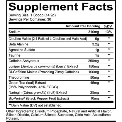 REDCON1 Total War Pre Workout Tiger's Blood - L Citrulline, Malic Acid, Green Tea Leaf Extract for Pump Boosting Pre Workout for Women & Men - 3.2g Beta Alanine to Reduce Exhaustion, 30 Servings | Product Expiry - Jan 2026