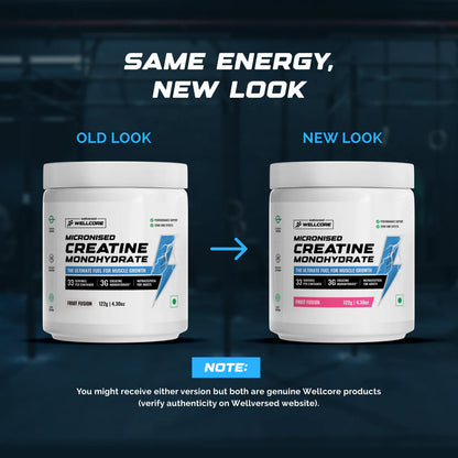 Wellcore - Pure Micronised Creatine Monohydrate (122g, 33 Servings) | Lab Tested | Fruit Fusion | Product Expiry - 03/03/2026