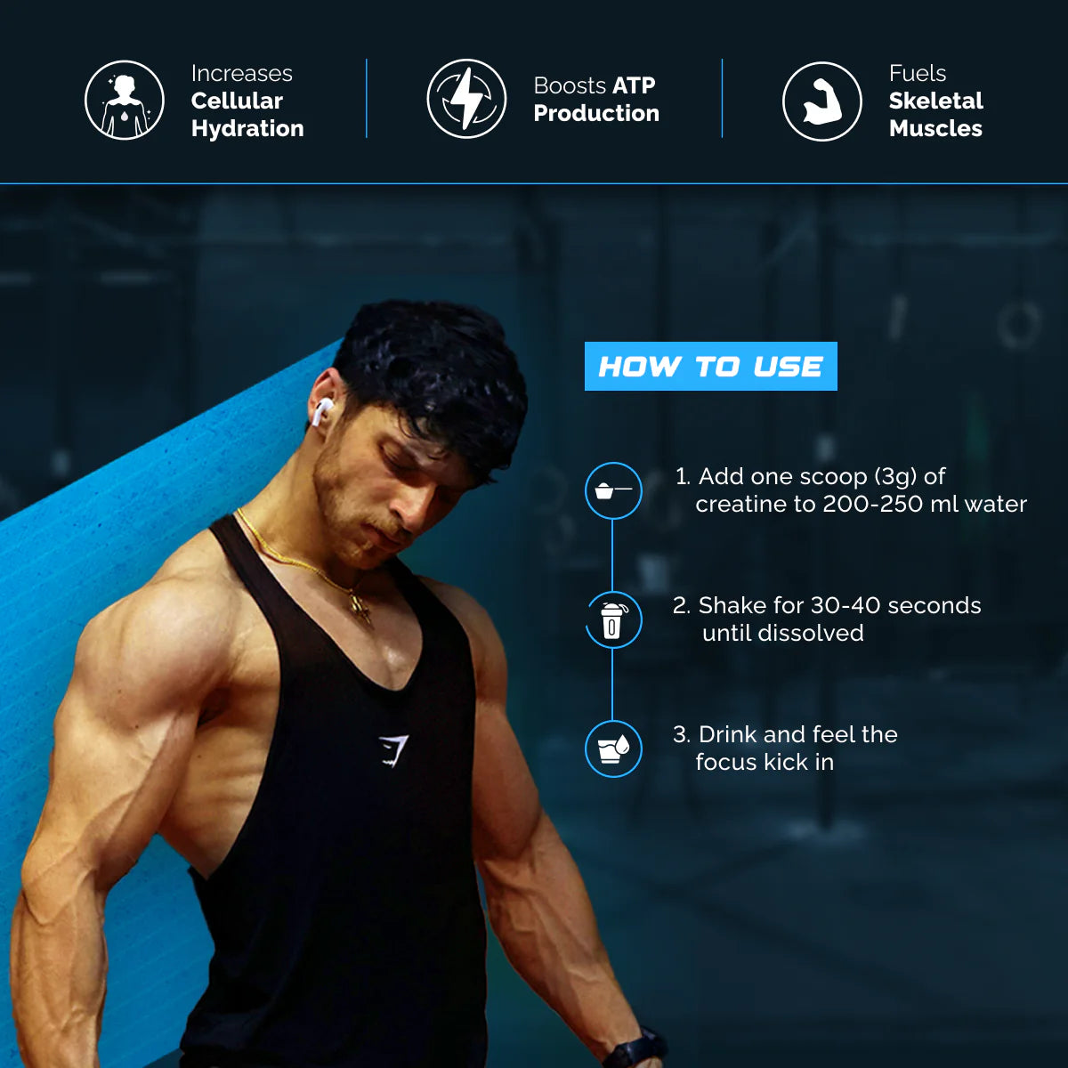 Wellcore - Micronised Creatine Monohydrate (100g, 33 Servings) | 100% Pure Creatine | Unflavored | Supports Athletic Performance and Power | Product Expiry - Jan 26