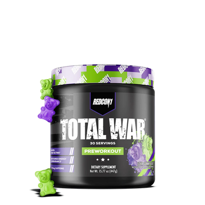 REDCON1 TOTAL WAR PRE WORKOUT Sour Gummy Bear | 447 G | 30 SERVINGS | Product Expiry - June 2025