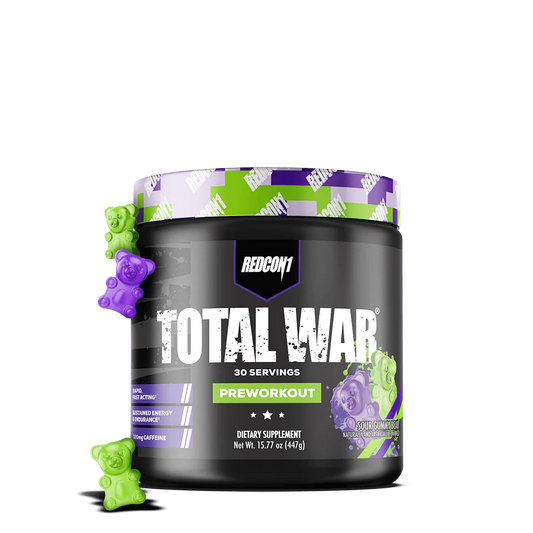 REDCON1 TOTAL WAR PRE WORKOUT Sour Gummy Bear | 447 G | 30 SERVINGS | Product Expiry - June 2025