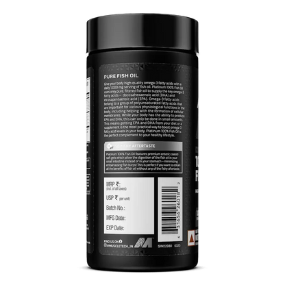 Muscletech™ Platinum 100% Omega Fish Oil | Control Cholesterol | High EPA & DHA | Free Delivery | Product Expiry - Mar 2027