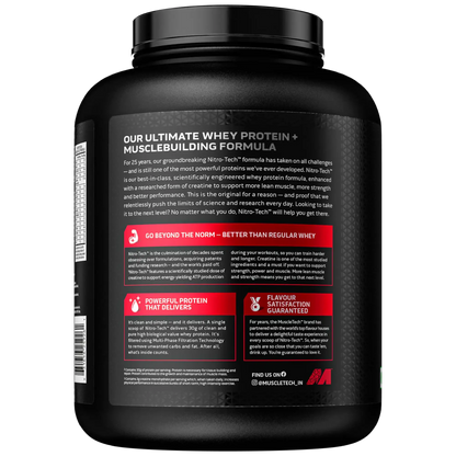 MuscleTech NitroTech WHEY PROTEIN Cappuccino 1.81 KG (NEW PACKING) FREE DELIVERY | Product Expiry - Nov 2026