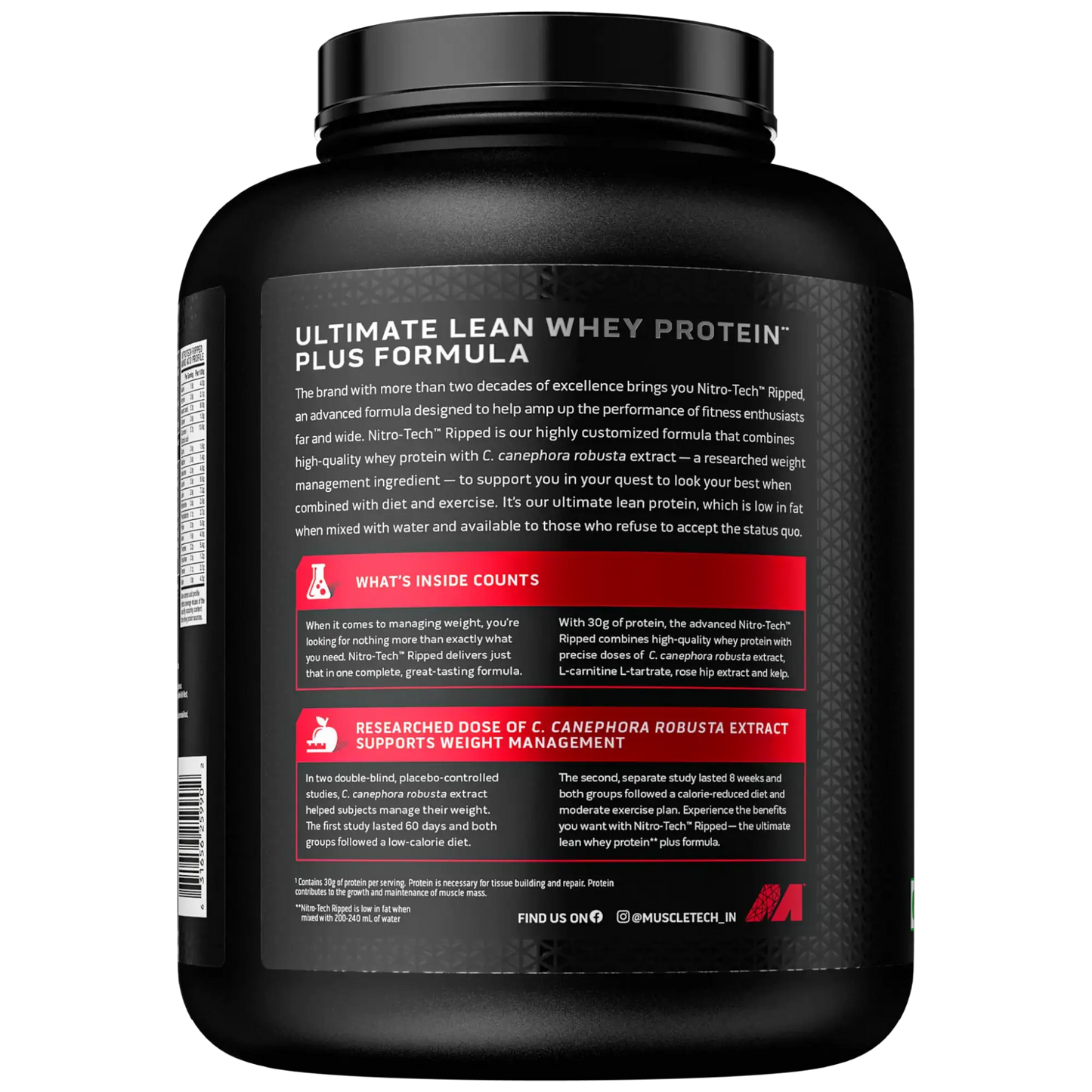 MUSCLETECH NITROTECH RIPPED CHOCOLATE FUDGE BROWNIE 1.81 KG | Fat Loss & Muscle Recovery | Free Shipping | Product Expiry - May 2026