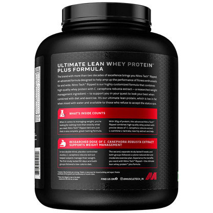 MUSCLETECH NITROTECH RIPPED CHOCOLATE FUDGE BROWNIE 1.81 KG | Fat Loss & Muscle Recovery | Free Shipping | Product Expiry - May 2026