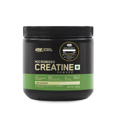 Optimum Nutrition (ON) Micronized Creatine Powder 250 Gram | Unflavoured | Product Expiry - Feb 2026 |India Free Delivery