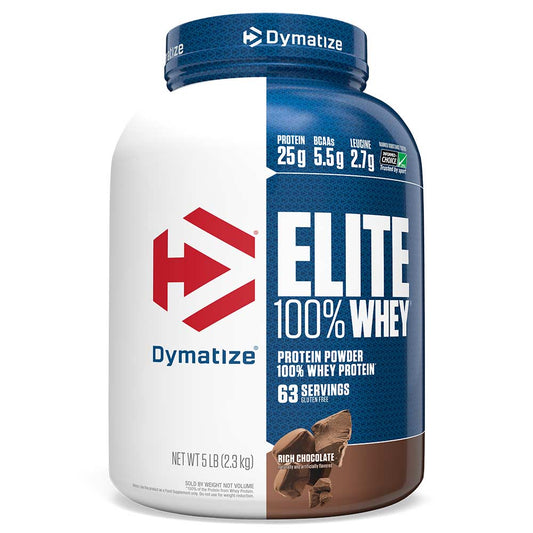 Dymatize Elite 100% Whey Protein, 2.27 kg (5 lb), Rich Chocolate |Free Delivery | Product Expiry - 12/2026