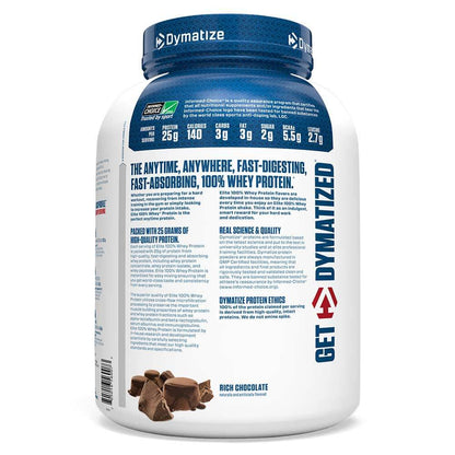 Dymatize Elite 100% Whey Protein, 2.27 kg (5 lb), Rich Chocolate |Free Delivery | Product Expiry - 12/2026