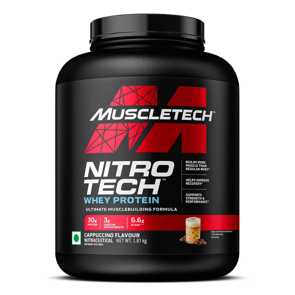MuscleTech NitroTech WHEY PROTEIN Cappuccino 1.81 KG (NEW PACKING) FREE DELIVERY | Product Expiry - Nov 2026