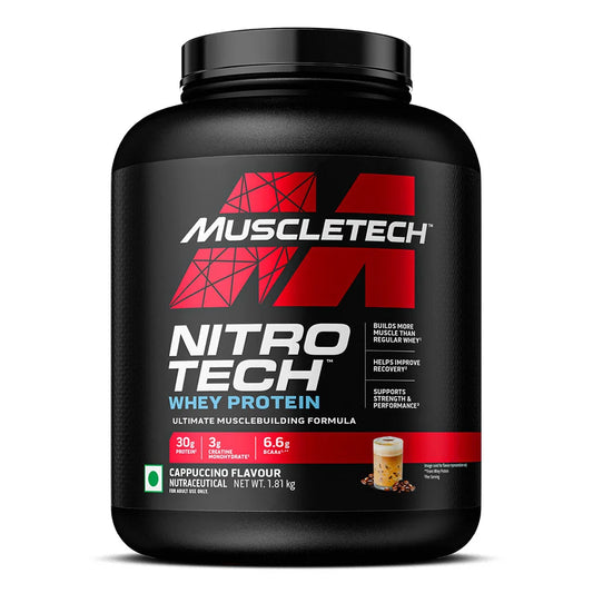 MuscleTech NitroTech WHEY PROTEIN Cappuccino 1.81 KG (NEW PACKING) FREE DELIVERY | Product Expiry - Nov 2026