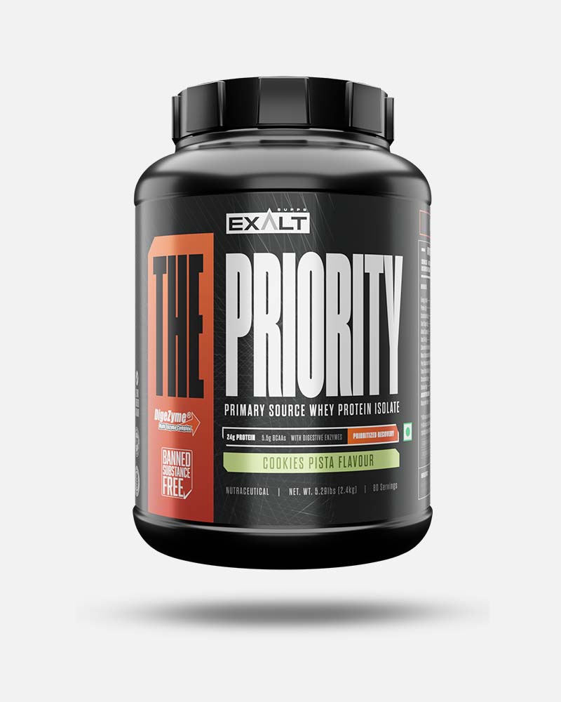 Exalt Supps The Priority Cookies Pista 2.4 Kg/5.29 Lbs | Primary Source Whey Isolate & When Concentrate | Delivery Free | Product Expiry - Mar 2027