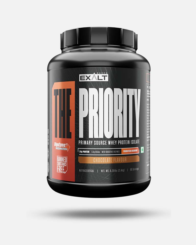 Exalt Supps The Priority Chocolate 2.4 Kg/5.29 Lbs | Primary Source Whey Isolate & When Concentrate | Delivery Free | Product Expiry - Mar 2027