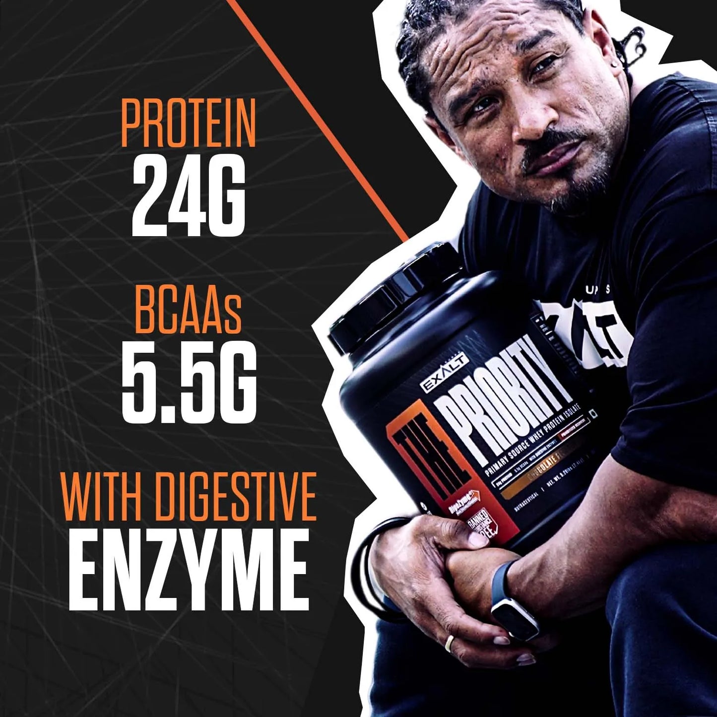Exalt Supps The Priority Cafe Latte 2.4 Kg/5.29 Lbs | Primary Source Whey Isolate & When Concentrate | Product Expiry - Mar 2027