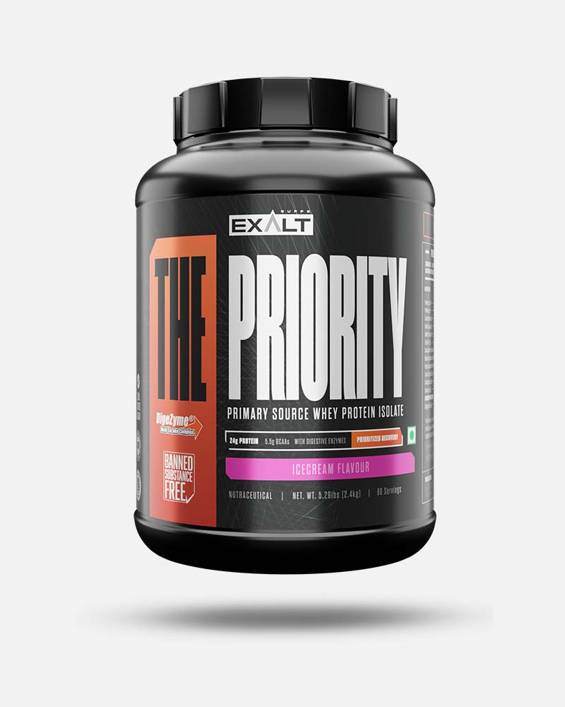 Exalt Supps The Priority IceCreame 2.4 Kg/5.29 Lbs | Primary Source Whey Isolate & When Concentrate | Delivery Free | Product Expiry - Mar 2027