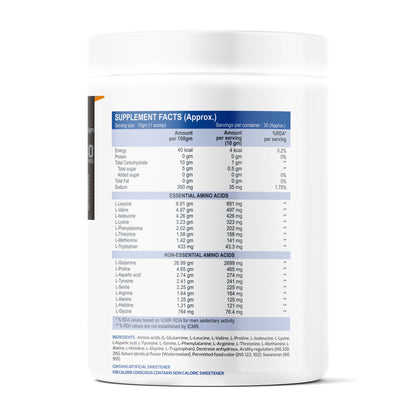 International Protein Complete Aminos EAA+ BCAA - 300 gm (0.66 Lb), Watermelon | Product Expiry - Nov 2025